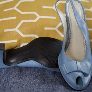 Retro Periwinkle Blue Slingback heel - Sz 8.5